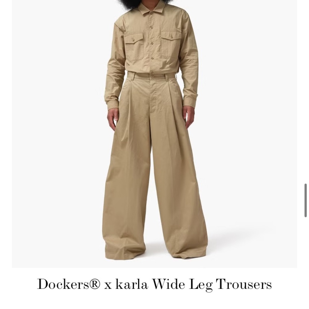Dockers Khaki Wide Leg Pants